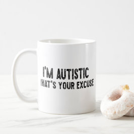 Caneca De Café Autismo Sarcástico Eu sou Autista, Qual é a sua de