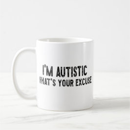 Caneca De Café Autismo Sarcástico Eu sou Autista, Qual é a sua de