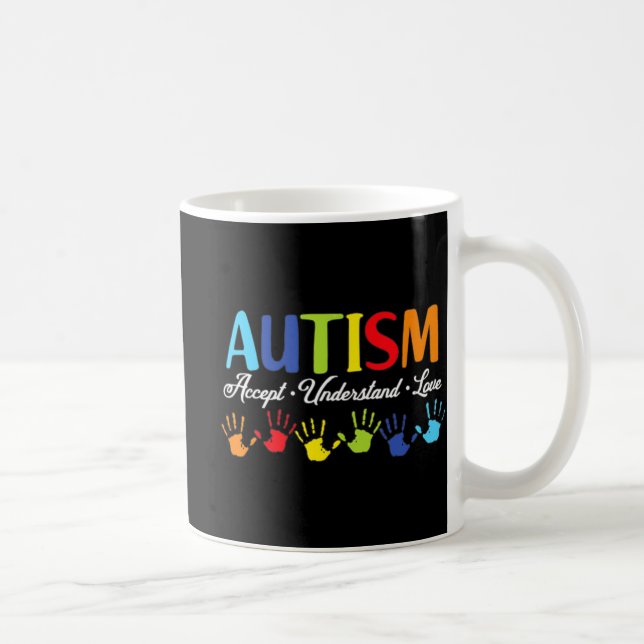 Caneca De Café Autismo Sensibilização Accept Entenda Autismo Auti (Direita)
