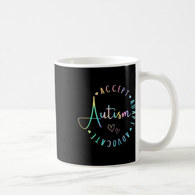 Caneca De Café Autismo Sensibilização Aceite o Adaptar Advocate C (Direita)