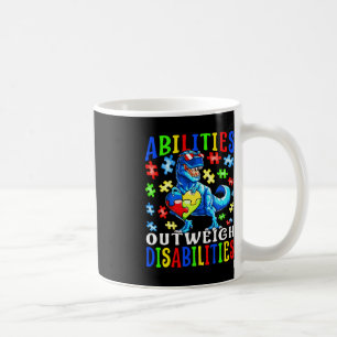 Caneca De Café Autismo Sensibilização As capacidades dos dinossau