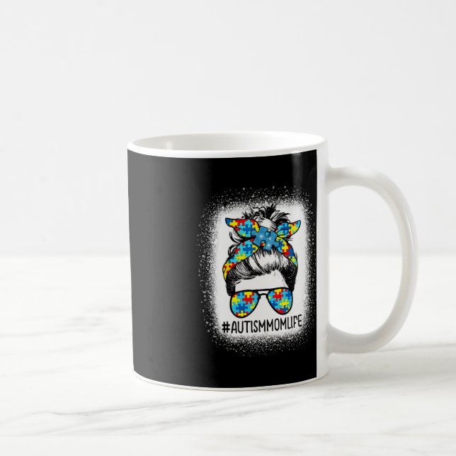 Caneca De Café Autismo Sensibilização Autismo Mãe Cabelo Mensagei (Direita)