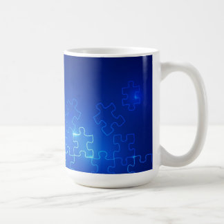 Caneca De Café Autismo Sensibilização Café Mug Azul Quebra-cabeça