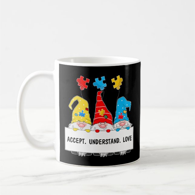 Caneca De Café Autismo Sensibilização Camisa presentes para mães, (Esquerda)