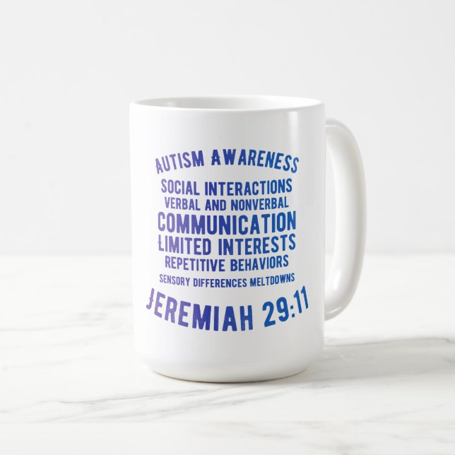 Caneca De Café Autismo Sensibilização Clássica Mug (Frente Esquerda)