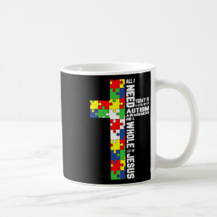 Caneca De Café Autismo Sensibilização Jesus Cristo Quebra-cabeça