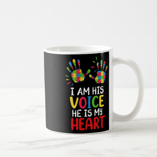 Caneca De Café Autismo Sensibilização Mãe Pai (Direita)