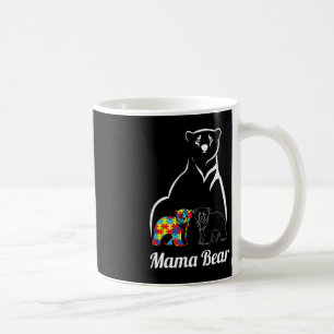 Caneca De Café Autismo Sensibilização Mamãe Ursa Mãe Criança Auti