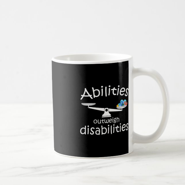 Caneca De Café Autismo Sensibilização Mês Capacidade supera Defic (Direita)