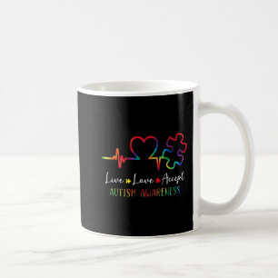 Caneca De Café Autismo Sensibilização Mulheres Crianças Vivem Amo