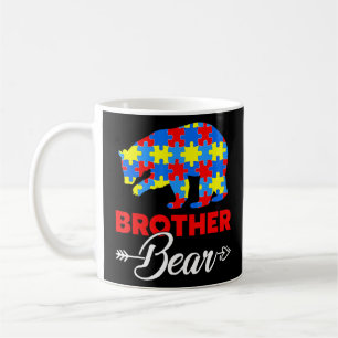 Caneca De Café Autismo Sensibilização O Urso-Irmão Apoia Homens A