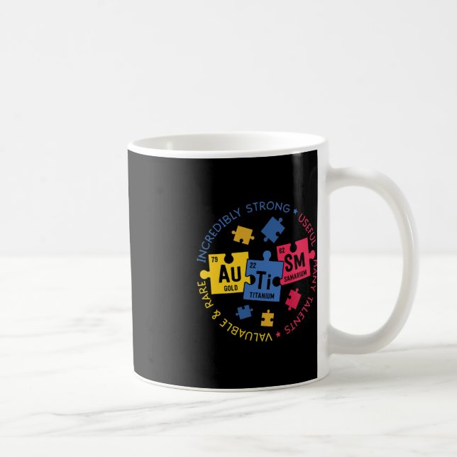 Caneca De Café Autismo Sensibilização Professora Periódica de Ciê (Direita)