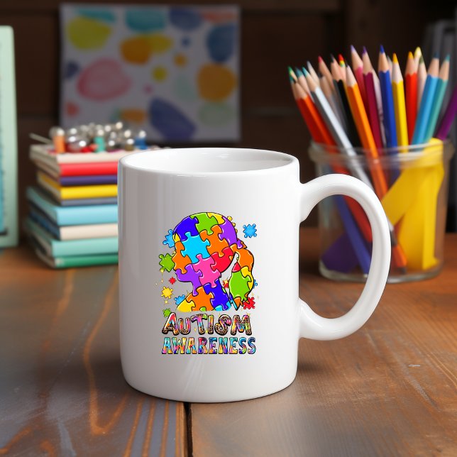 Caneca De Café Autismo Sensibilização Quebra-cabeça Mug (Criador carregado)