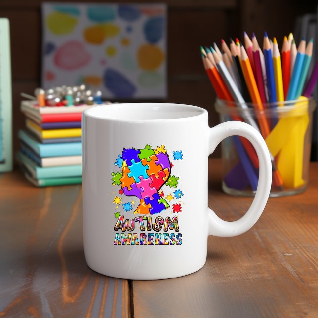 Caneca De Café Autismo Sensibilização Quebra-cabeça Mug (Criador carregado)