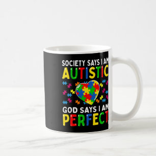 Caneca De Café Autismo Sensibilização Sociedade Diz Que Eu Sou Au