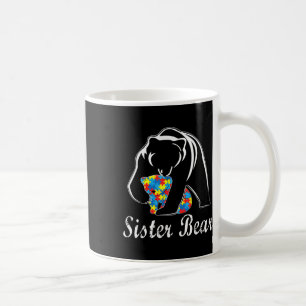 Caneca De Café Autismo Sensibilização Urso Irmã Suporte a Adul Au