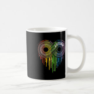 Caneca De Café Autismo Símbolo Infinito Arco Arco-Íris Sensibiliz