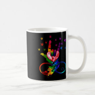 Caneca De Café Autismo Símbolo Infinito Símbolo Asl Linguagem de