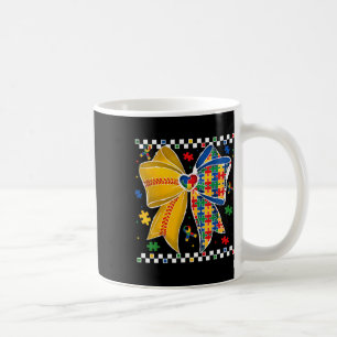Caneca De Café Autismo Softll Coquette Laço Conscientização do Au