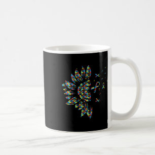 Caneca De Café Autismo Sunflower Quebra-cabeça Piece Ribbon Legal