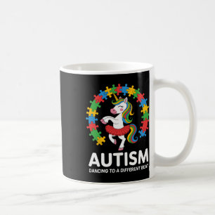 Caneca De Café Autismo Unicórnio Dançando Diferentes Capacidades