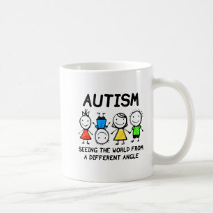 Caneca De Café Autismo Vendo O Mundo De Um Ângulo De Aut Diferent