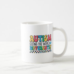 Caneca De Café Autismo Vendo O Mundo Diferentemente Retrorna Auti