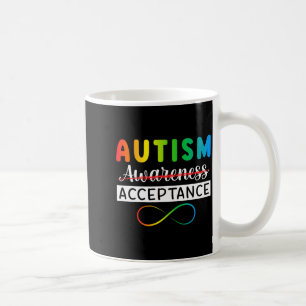 Caneca De Café Autismo Vermelho Em vez Aceitação Não Conscientiza