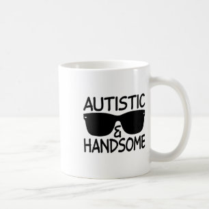 Caneca De Café Autista E Bonita Autismo Engraçado Consciência Leg