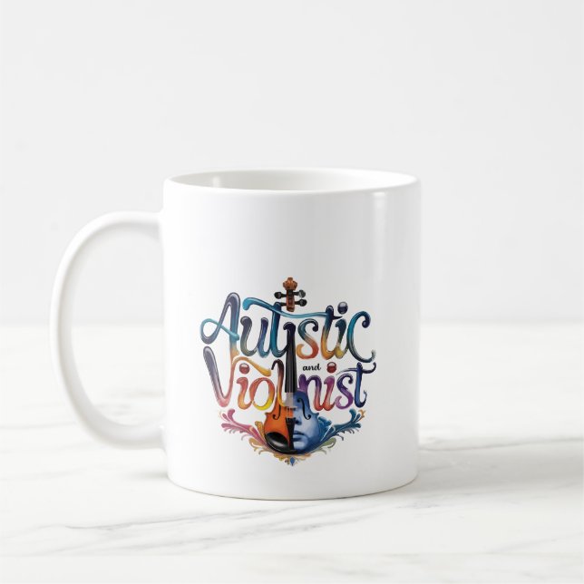 Caneca De Café Autistic and violinist (Esquerda)