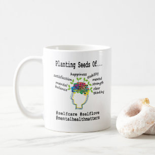Caneca De Café Autoatendimento para conscientização da saúde ment