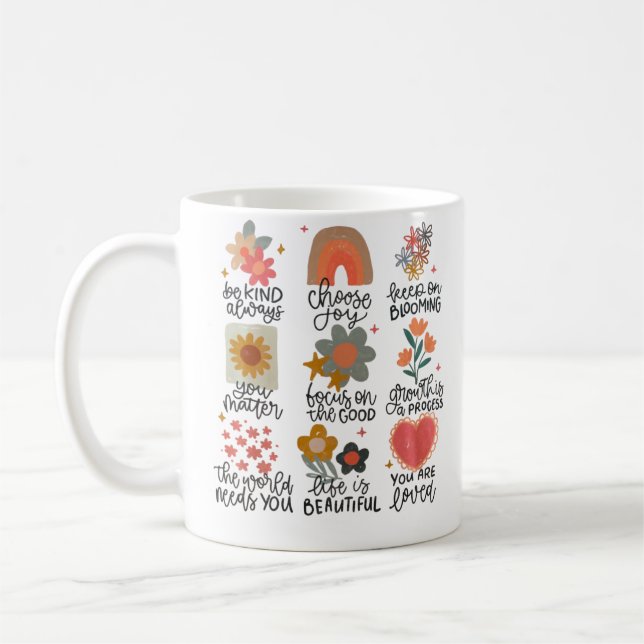 Caneca De Café Autocolantes de cotação Inspiron (Esquerda)