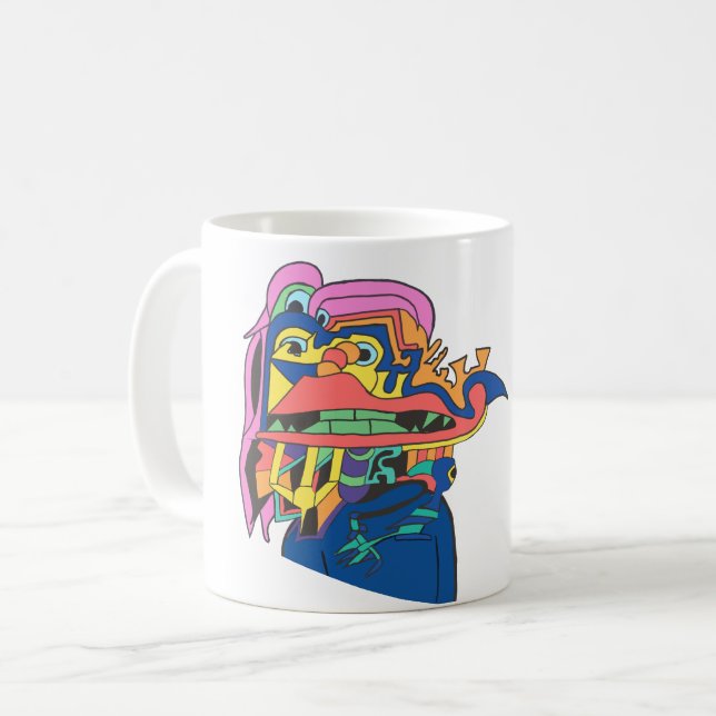 Caneca De Café Autoestima em Construção (Frente Esquerda)