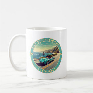 Caneca De Café Autoestrada da Costa do Pacífico na Califórnia