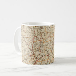 Caneca De Café Automobile map Massachusetts Vintage Geographic ca