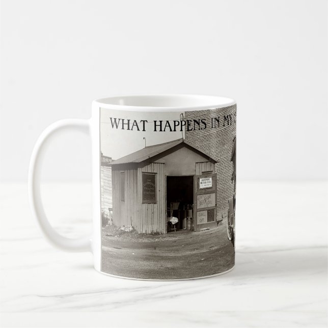 Caneca De Café Automóveis Mecânicos De Garagem Funny Personalizad (Esquerda)