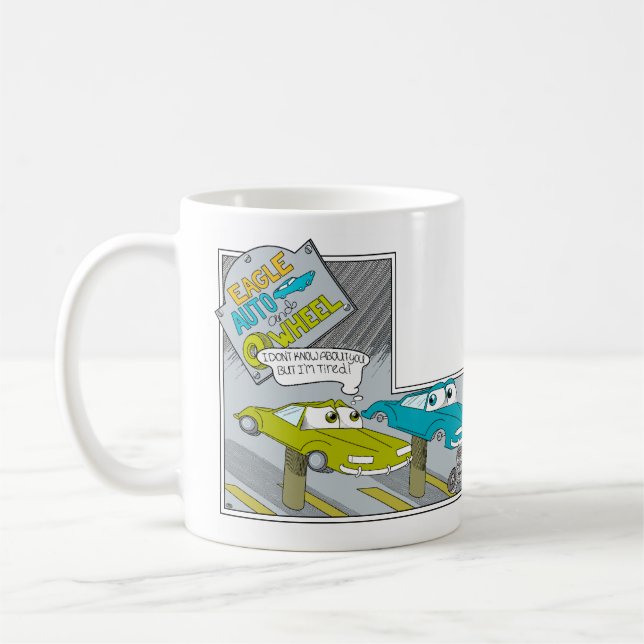 Caneca De Café Automóvel e Roda (Esquerda)