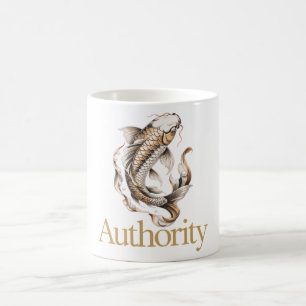 Caneca De Café Autoridade Símbolo de Koi Japonês para Confiança D