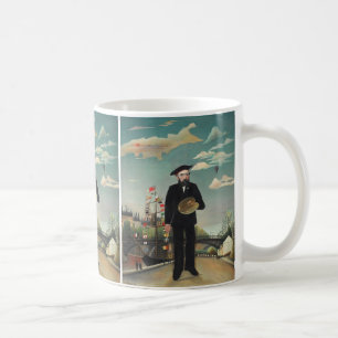 Caneca De Café Autorretrato Paisagem 1890, Henri Rousseau