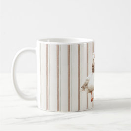 Caneca De Café Autumn Brown Stripes Goose