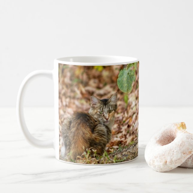 Caneca De Café Autumn Cat (Com Donut)
