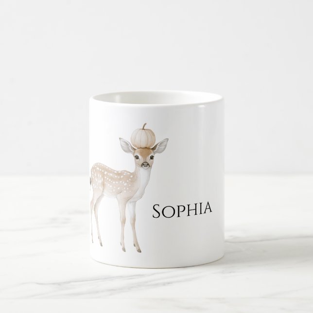 Caneca De Café Autumn Deer Pumpkin (Centro)