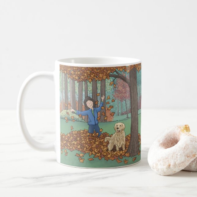 Caneca De Café Autumn Deixa O Café (Com Donut)
