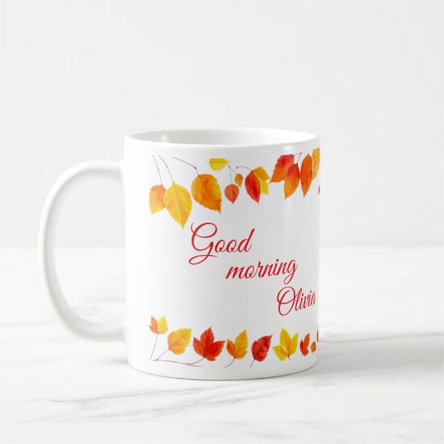 Caneca De Café Autumn Deixa O Café (Esquerda)