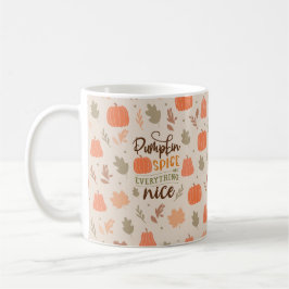 Caneca De Café Autumn Deixa Pumpkin Cair Patterno