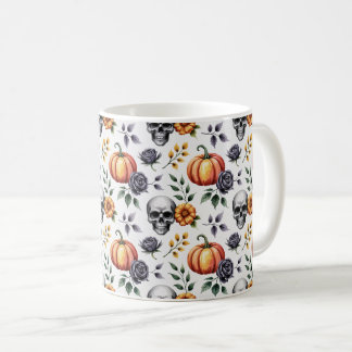 Caneca De Café Autumn Floral Halloween