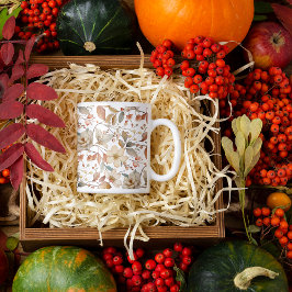 Caneca De Café Autumn Floral Rustic Mug