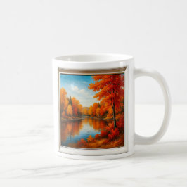 Caneca De Café Autumn Forest Reflections 