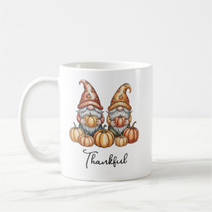 Caneca De Café Autumn Gnomos com Pumpkins Cute Fall Graças
