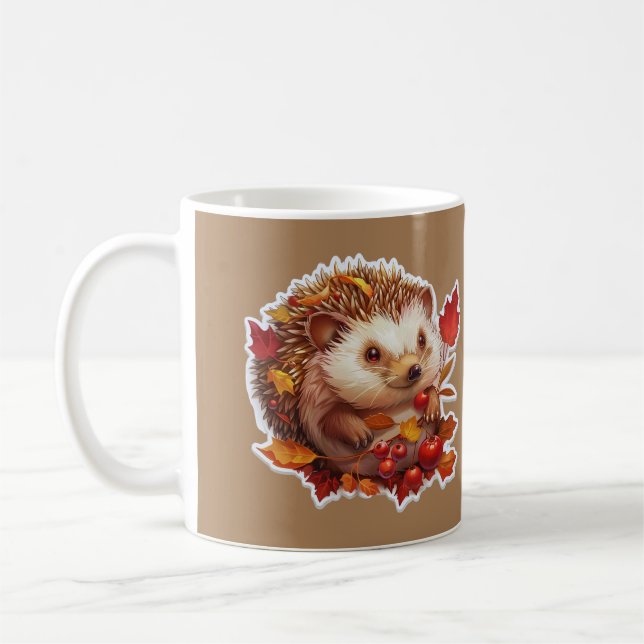 Caneca De Café Autumn Hedgehog Adventure (Esquerda)